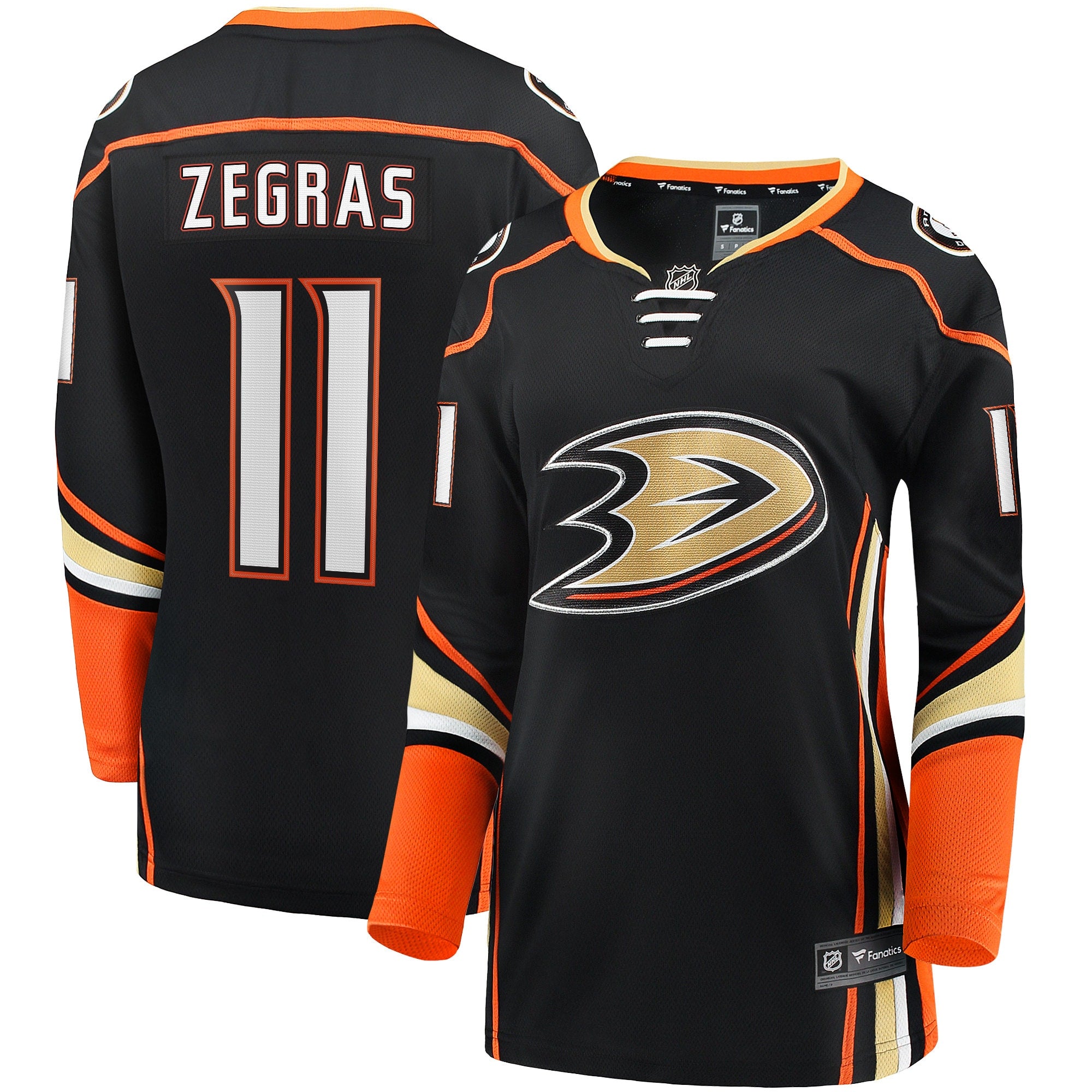 Trevor Zegras Anaheim Ducks  Women's Home Premier Breakaway Player Jersey - Orange/Black