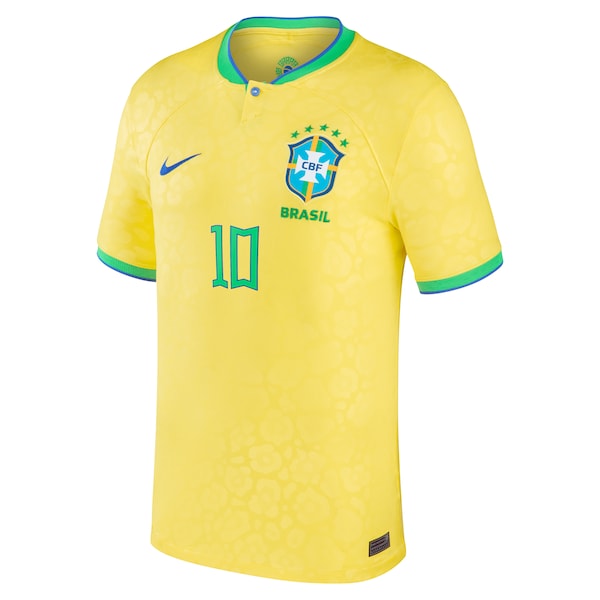 Neymar Jr. Brazil National Team Nike 2022/23 Home Breathe Stadium Replica Player Jersey - Yellow