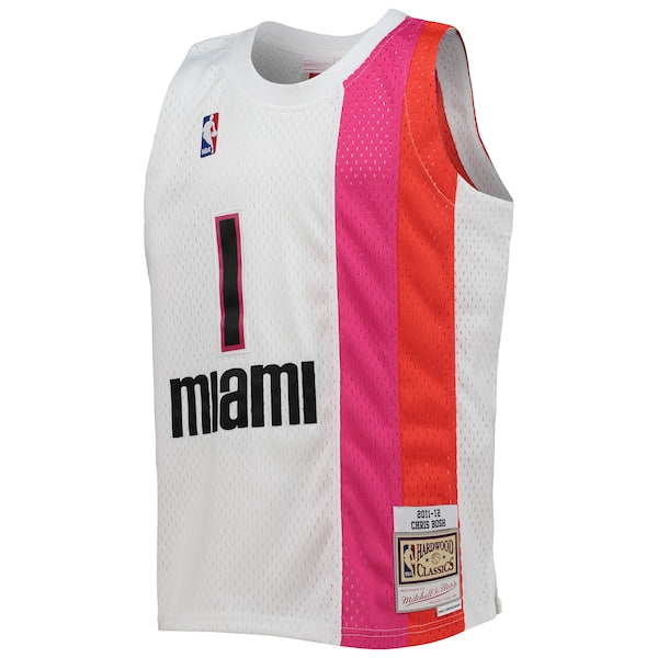 Chris Bosh Miami Heat Youth 2011/12 Hardwood Classics Swingman Jersey - White