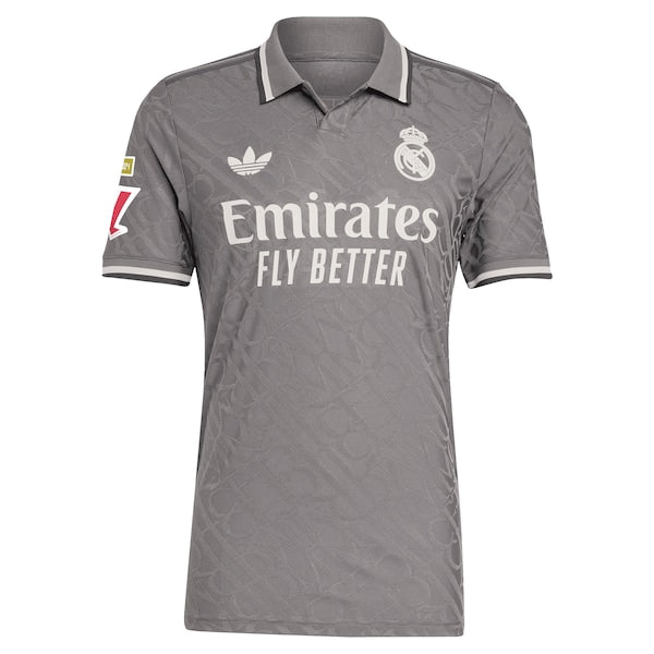 Vini Jr. Los Merengues adidas Originals 2024/25 Third Authentic Player Jersey - Charcoal/White