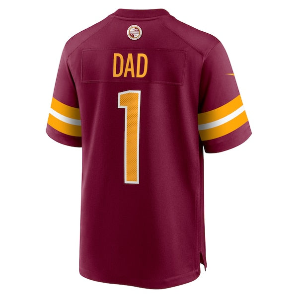Number 1 Dad Washington Commanders Nike Game Jersey - Burgundy