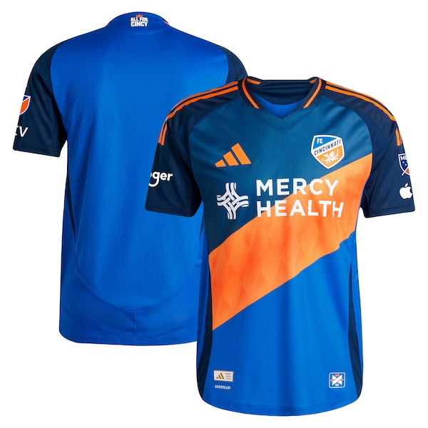 FC Cincinnati adidas 2025 Orange and Blue Legacy Kit Authentic Jersey - Blue