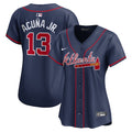 Ronald Acuña Jr. Atlanta Braves Nike Women's Alternate Limited Player Jersey – Navy