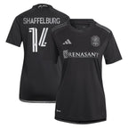 Jacob Shaffelburg Nashville SC adidas Women's 2024 Man In Black Kit Replica Player Jersey - Black/Yellow