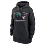 New England Patriots Nike Women's 2024 NFL Crucial Catch Club Pullover Hoodie - Black