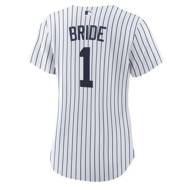 New York Yankees Nike Women's #1 Bride Home Replica Jersey - White