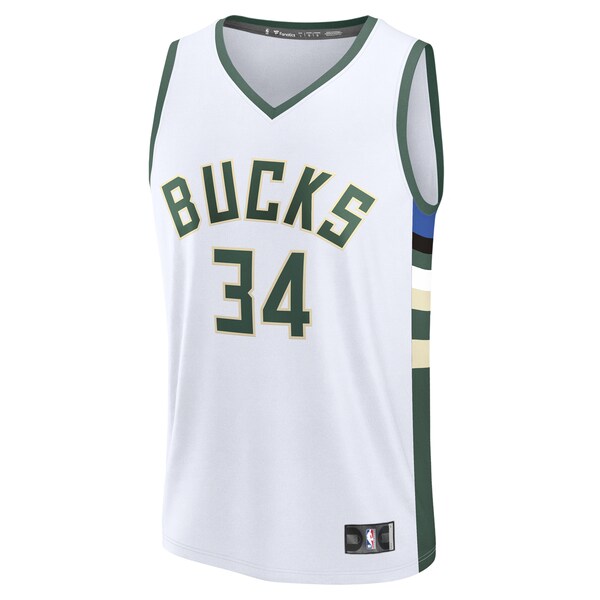 Giannis Antetokounmpo Milwaukee Bucks  Fast Break Replica Player Jersey - Association Edition - White
