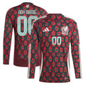 Mexico National Team adidas 2024 Home Replica Custom Long Sleeve Jersey - Burgundy