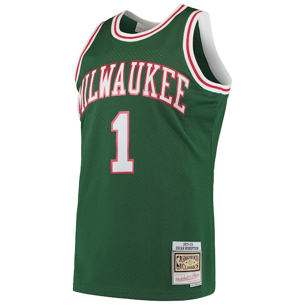 Oscar Robertson Milwaukee Bucks 1971/72 Hardwood Classics Swingman Jersey - Green