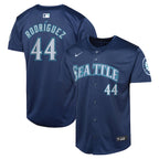 Julio Rodríguez Seattle Mariners Nike Youth Road Limited Player Jersey - Navy/Aqua/White