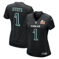 Jalen Hurts Philadelphia Eagles Nike Women's Super Bowl LIX Fashion Game Player Jersey - Carbon Black