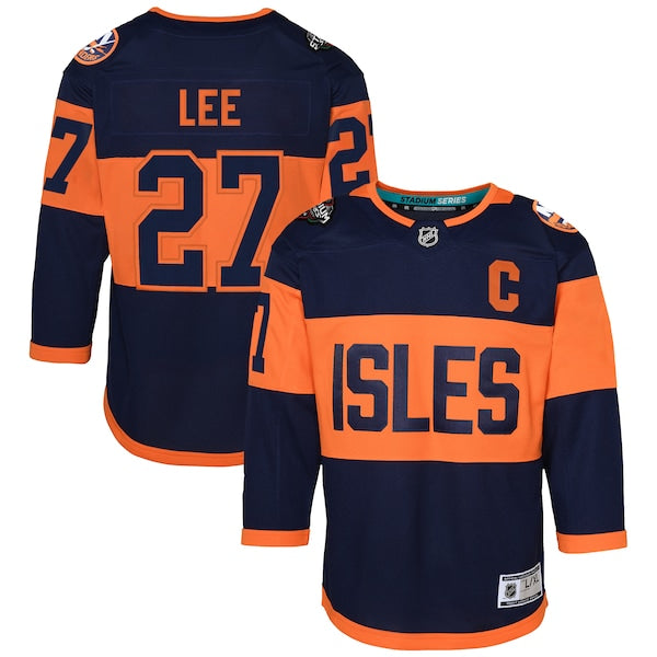 Anders Lee New York Islanders Youth 2024 NHL Stadium Series Premier Player Jersey – Navy