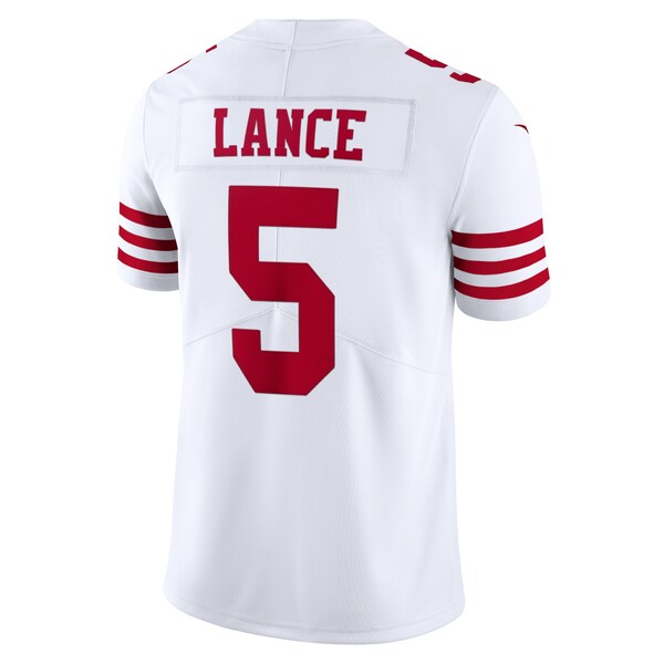 Trey Lance San Francisco 49ers Nike Vapor Limited Jersey - White/Red/Scarlet