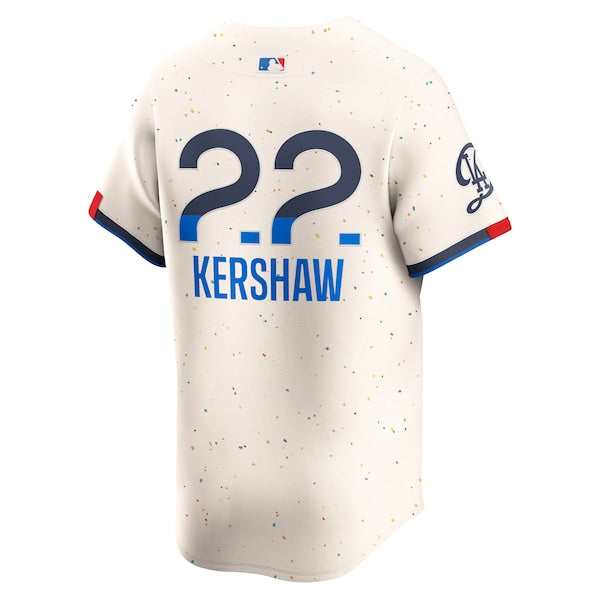 Clayton Kershaw Los Angeles Dodgers Nike City Connect Limited Player Jersey - Cream