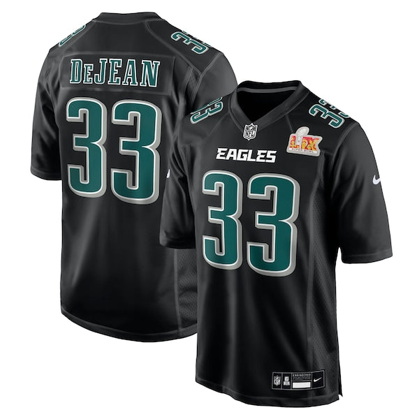 Cooper DeJean Philadelphia Eagles Nike Super Bowl LIX Fashion Game Player Jersey - Carbon Black