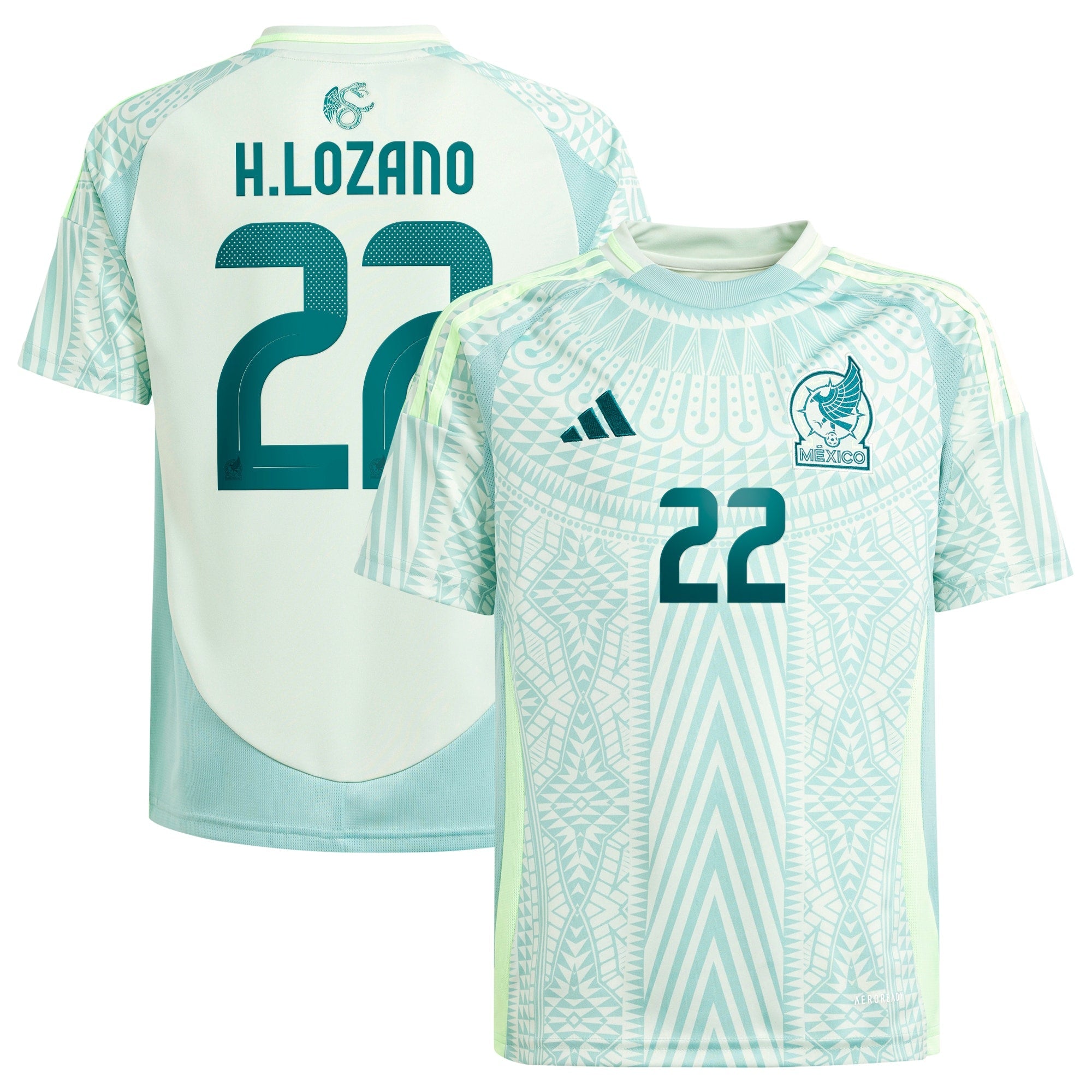Hirving Lozano Mexico National Team adidas Youth 2024 Home Replica Player Jersey - Green/Green