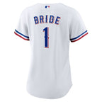 Texas Rangers Nike Women's #1 Bride Home Replica Jersey - White