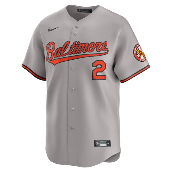 Gunnar Henderson Baltimore Orioles Nike Road Limited Player Jersey - Gray/White