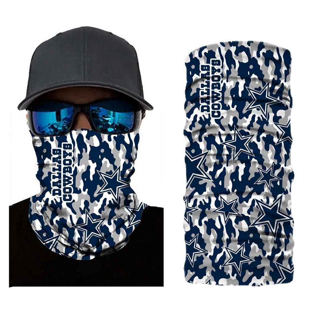 CAMO DALLAS COWBOYS FACE MASK BANDANAS