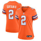 Patrick Surtain II Denver Broncos Nike Women's Mile High Collection 1977 Throwback Player Game Jersey - Orange