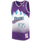Karl Malone Utah Jazz 1996/97 Hardwood Classics Swingman Jersey - Purple