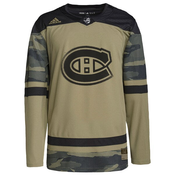 Montreal Canadiens adidas Logo Military Appreciation Team Authentic Practice Jersey - Camo