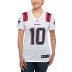 Mac Jones New England Patriots Nike Women's Player Jersey - White/Navy
