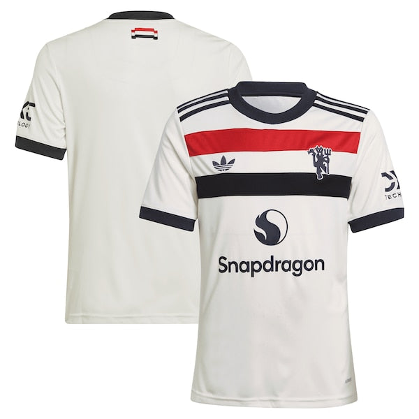 Manchester United adidas Originals Youth 2024/25 Third Replica Jersey - Cream