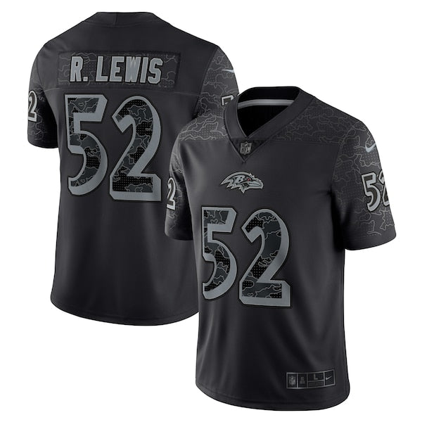 Men's Nike Ray Lewis Black Baltimore Ravens Retired Player RFLCTV Limited Jersey