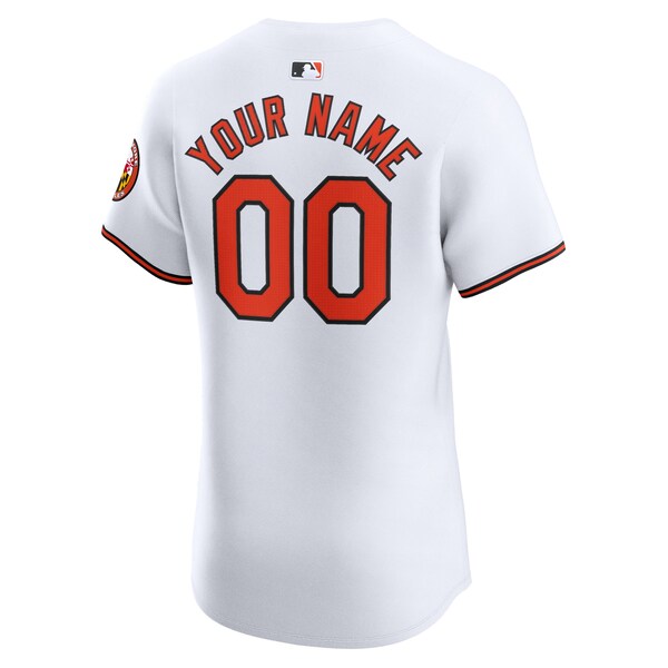 Baltimore Orioles Nike Home Elite Custom Jersey - White