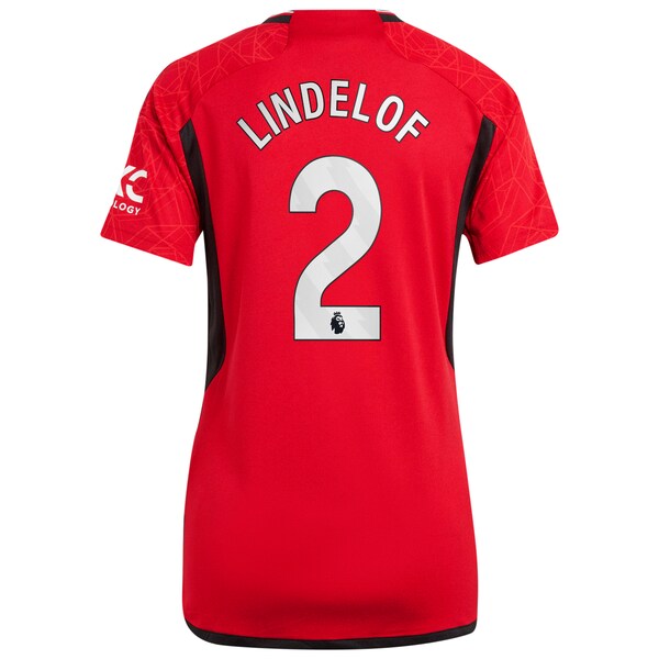 Victor Lindelof Manchester United adidas Women's 2023/24 Home Replica Player Jersey - Red/Green