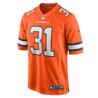 Justin Simmons Denver Broncos Nike Alternate Game Jersey - Orange/Navy
