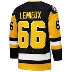 Mario Lemieux Pittsburgh Penguins 1991-92 Power Play Jersey - Black/Gold