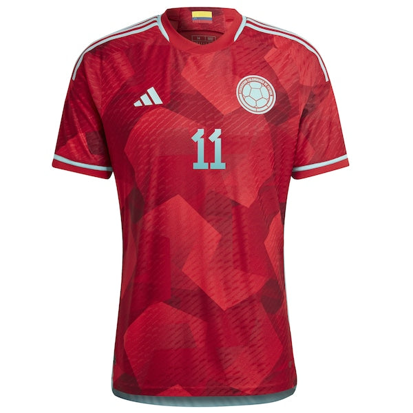 Juan Cuadrado Colombia National Team adidas 2022/23 Away Authentic Player Jersey - Red