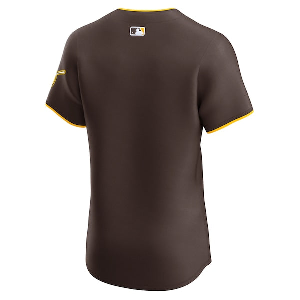 San Diego Padres Nike Road Vapor Premier Elite Patch Jersey - Brown