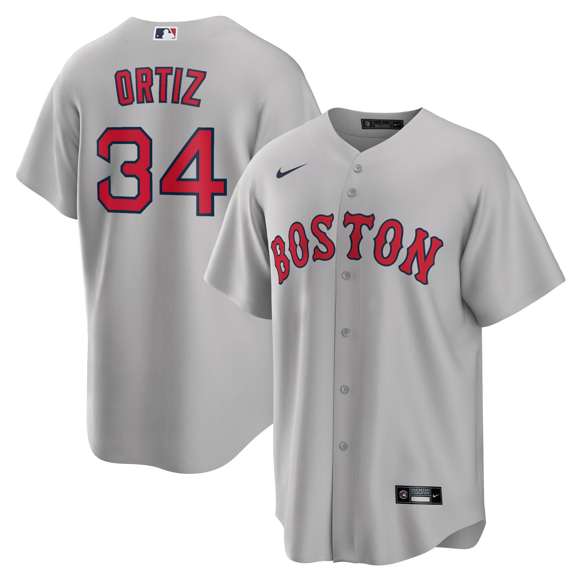 David Ortiz Boston Red Sox Nike Home Replica Player Jersey - White/Gray/Navy/Red