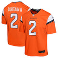 Patrick Surtain II Denver Broncos Nike Youth Game Jersey - Orange/Navy/White