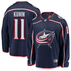 Luke Kunin Columbus Blue Jackets  Home Breakaway Jersey - Navy