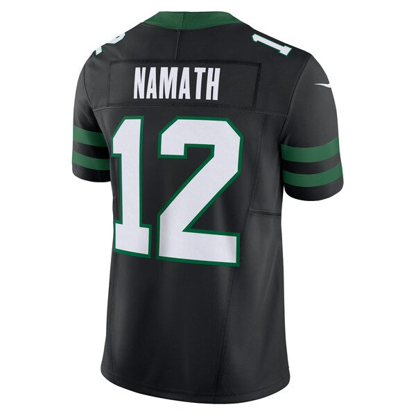Joe Namath New York Jets Nike Alternate Vapor F.U.S.E. Limited Jersey  - Legacy Black/White