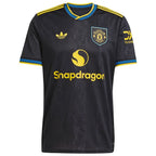 Manchester United adidas 2025/26 Third Replica Custom Jersey - Black/Red/White