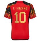 Eden Hazard Belgium National Team adidas Youth 2022/23 Home Replica Jersey - Red
