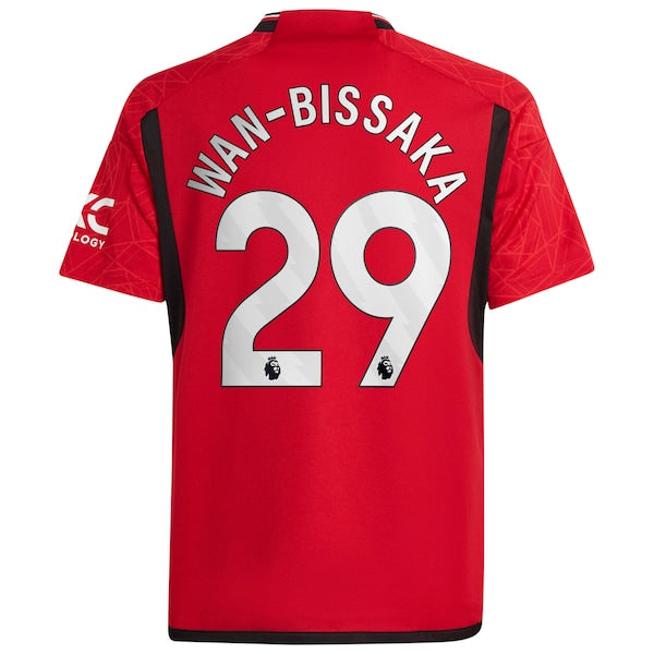 Aaron Wan-Bissaka Manchester United adidas Youth 2023/24 Home Replica Player Jersey - Red