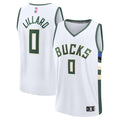 Damian Lillard Milwaukee Bucks  Fast Break Replica Player Jersey - Association Edition - White