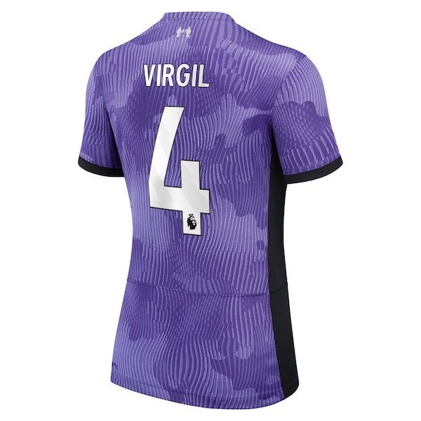Virgil van Dijk Liverpool Nike Women's 2023/24 Third Stadium Replica Player Jersey - Purple