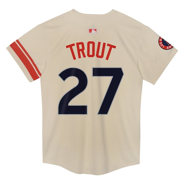 Mike Trout Los Angeles Angels Nike Preschool City Connect Limited Player Jersey - Cream