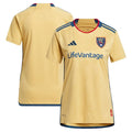 Real Salt Lake adidas Women's 2024 The Beehive State Kit Replica Jersey - Gold