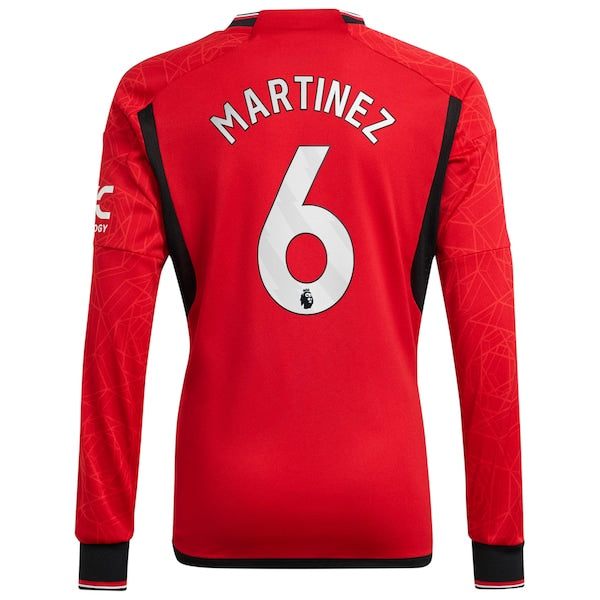 Lisandro Martínez Manchester United adidas 2023/24 Home Replica Long Sleeve Player Jersey - Red
