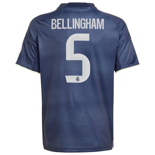 Jude Bellingham Los Merengues adidas Youth 2025/26 Away Replica Player Jersey - Blue/White
