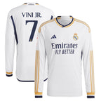 Vini Jr. Los Merengues adidas Home 2023/24 Authentic Long Sleeve Jersey - White