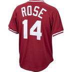 Pete Rose Cincinnati Reds Cooperstown Collection Mesh Batting Practice Jersey - Red